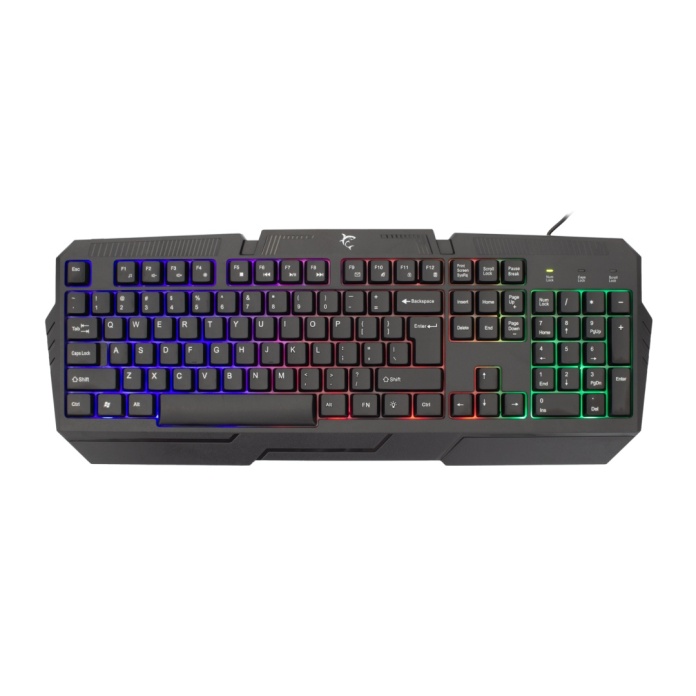 czarna klawiatura gamingowa White Shark DAKOTA US LED Rainbow